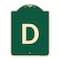 Signmission Designer Series Sign W/ Letter D, Green & Tan Heavy-Gauge Aluminum Sign, 24" x 18", G-1824-22958 A-DES-G-1824-22958 - alternate 1